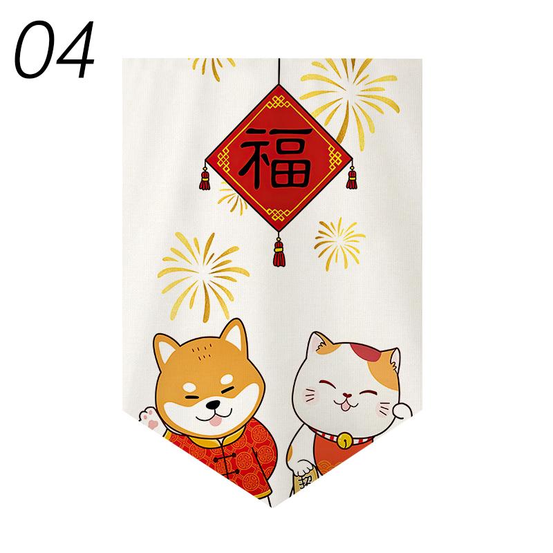 Japanese Style Short Curtain Luck Cat Printed Triangle Flag Kitchen Partition Restaurant Half Curtain Izakaya Sushi Shop Decor