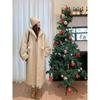 Autumn Winter Hooded Thickened Long Cotton Jacket Women's Plush Fur Coat Faux Fur Coat Women's High Quality Casual Style Coat
