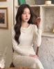 GIEMAR Drape Shirring Tee Ivory