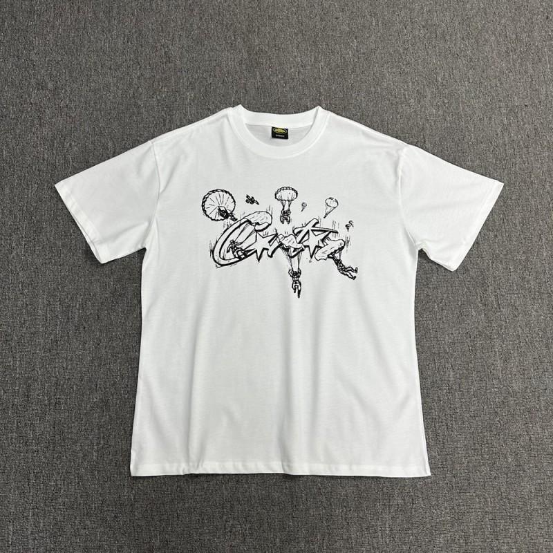 Unisex Streetwear Oversized Cotton Tee With Geometric Print Loose Fit Short Sleeve T-Shirt Men Women