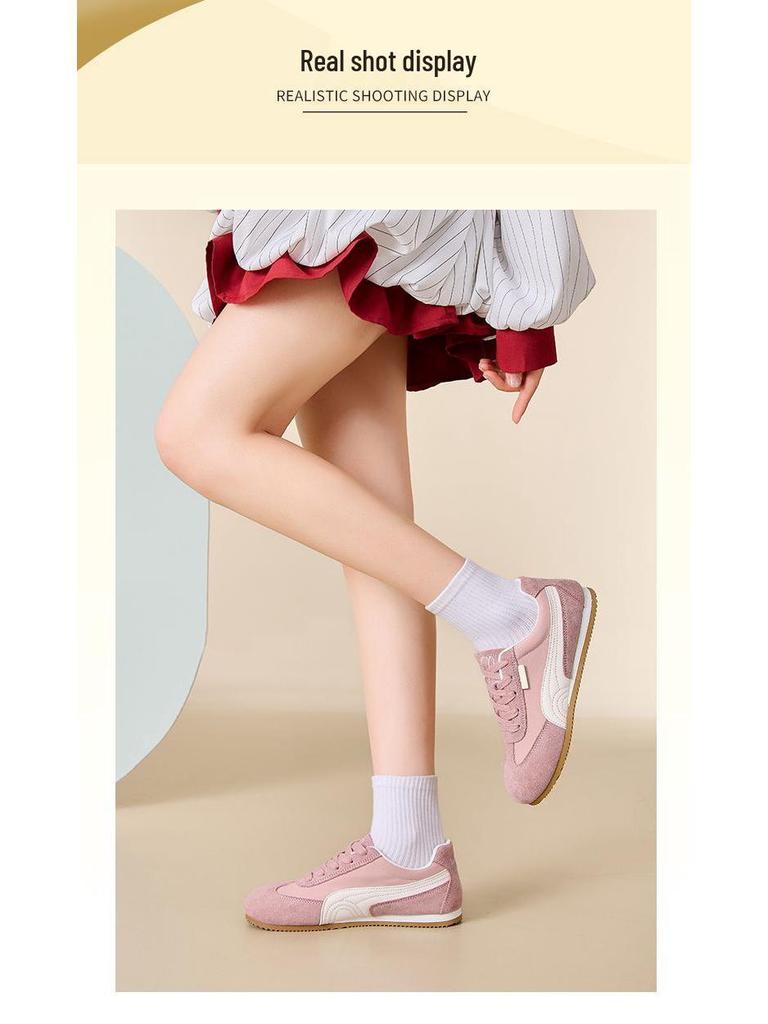 Korean Style Women's White Sneakers: Versatile, Soft Sole, Non-Slip, Comfortable Flat Trainers