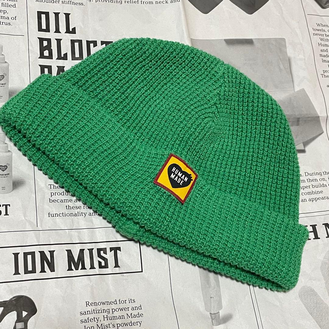Used Very good conditionHuman Made Hat Waffle Beanie Green Green
