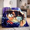 1 szt. Miękki i ciepły koc flanelowy Detective Conan, Wielofunkcyjny koc narzutowy na kanapę, sofę, do biura, łóżka, na kemping, podróż