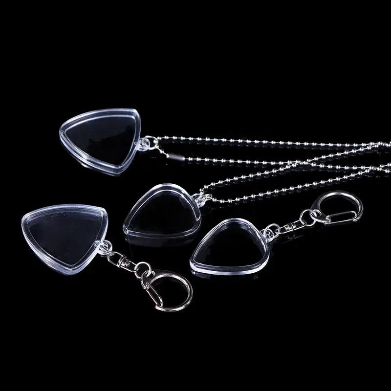 Guitarists Storage Guitar Pick Collection Box Clear Holder Keyring Bag Heart Shaped Picks Size Case Musical Accessories