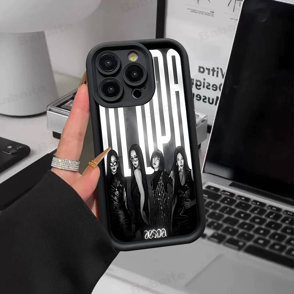 KPOP A-aespa Phone Case For IPhone 17 16 15 13 11 12 14 Pro Max Plus Silicone Cover Shell