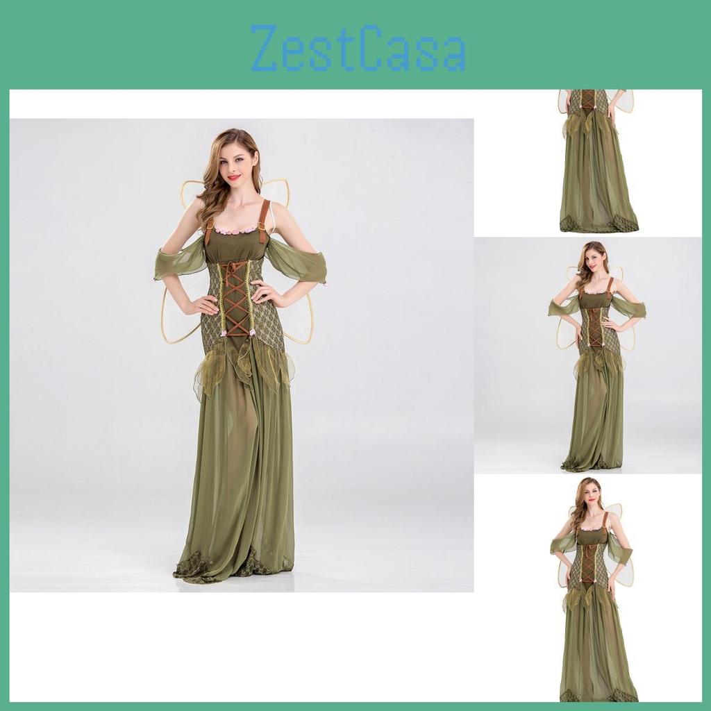 Charming Butterfly Fairy Dress For Women With Stylish Wings And Headband For Halloween Celebrations