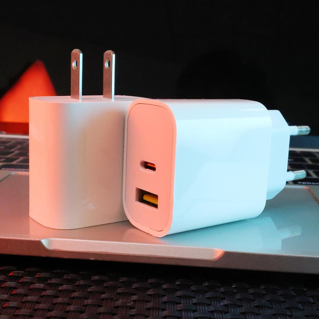 5V USB C Wandladegerät Block 20W Dual Port PD Power Typ C Ladeanschluss Für iPhone iPad Samsung Galaxy Xiaomi Schnellladegerät