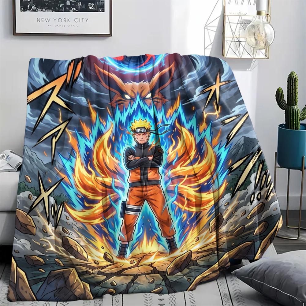 Naruto Print Flannel Blanket, Ultra Soft High Quality All Seasons Warm Throw, Home Decor Cozy Blanket, Perfect Christmas Gift