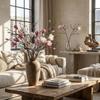 Large Artificial Magnolia Flower Real Touch Realistic Faux Magnolia Branch Plastic Handmade Simulation Big Magnolia Living Room