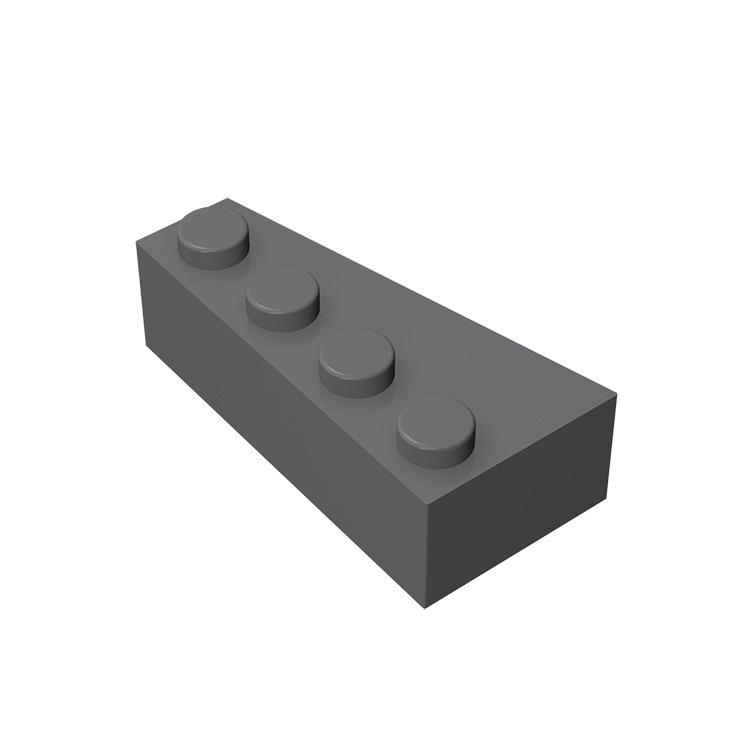 Cross-Border MOC Building Blocks: Compatible High 41768 Small Particles 4x2 Wedge Brick (50G Min Order) Dark Gray