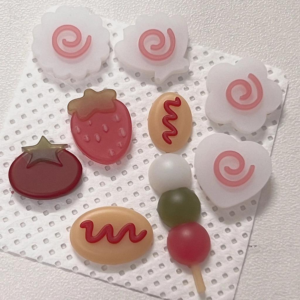 Professional Silicone Nail Art Mold Food Theme Nail Accessories Manicure Template Pendant Mold Silicone Texture for Nail