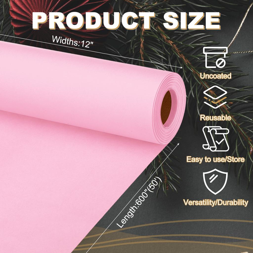 6 Colors 30cm Kraft Paper Wrapping Paper 80GSM Craft Paper Roll Packing Paper for Poster Bulletin Board Gift Wrapping Moving Art
