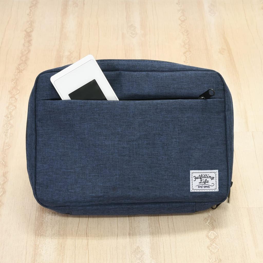 KING Travel Pouch Gadget Pouch Travel Business Trip Convenient Goods Storage Pouch for Mobile Devices Navy 825629 Mouse, Cables, A-LGP-NV