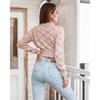 New Knitted Pullovers Women Autumn Winter Casual Long Sleeve Hollow Out Sweater Crop Top