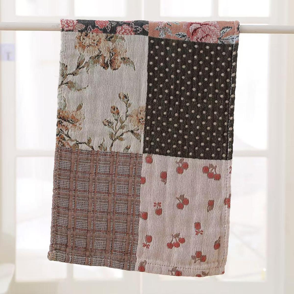 

Хлопчатобумажное марлевое полотенце тип А длинное полотенце для умывания рук мягкое для кожи не скатывается легко впитывает воду 50x25см 1шт 50x25cm1pcs синий