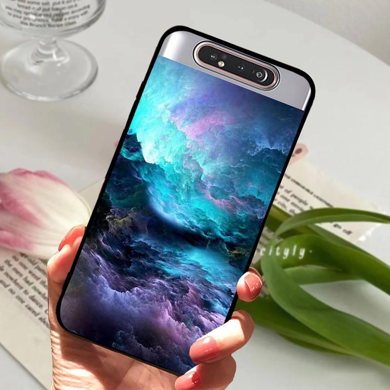 Per Samsung Galaxy A80 Custodia A 80 Antiurto Morbida TPU Silicone Copri Telefono Per Samsung Galaxy A80 Funda A80 2019 Capa Cartone Animato