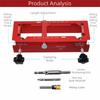 High Accuracy Door Hinge Jig Durable Door Hinge Template Kit Hinge Drilling Fixture  Exterior Doors