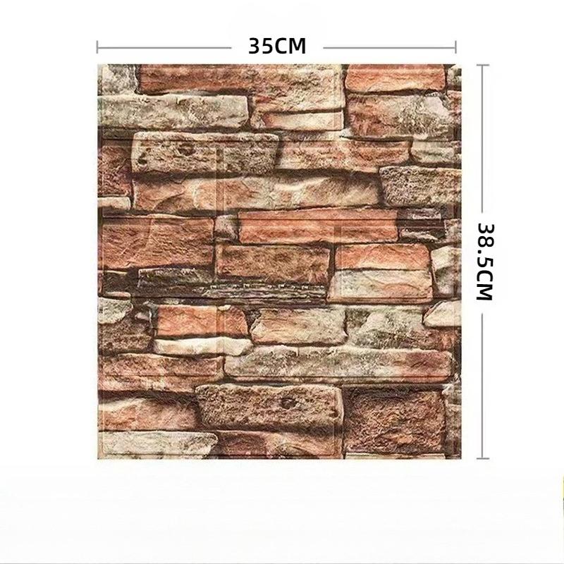 1/5/10PCS 35*38.5CM Foam 3d Stereo Wallpaper  Anti-collision Flexible Packaging Decoration Waterproof Wallpaper