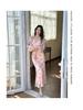 Thirteenth Line French Floral Camellia Spaghetti Strap Dress Set