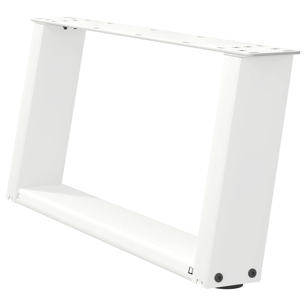 Vidaxl Nogi Do Stolika Kawowego, 2 Szt., Białe, 60X(30-31) Cm, Stal