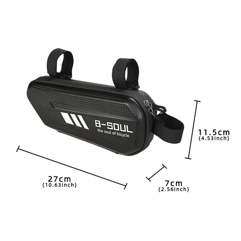 Motorcycle Hanging Tool Bag Carbon Fiber Texture Waterproof Hard Shell Zipper Closure for Outdoor Motorbike Riding