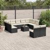 VidaXL Garden Lounge Set 12 Pcs with Cushions Black Braided Resin 3250195