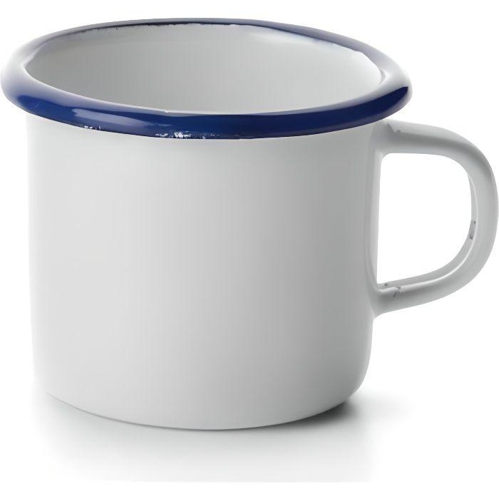 Mug - IBILI - 903008 - Acier émaillé blanc - H.8,3 cm - Dia.8 cm - 250 ml