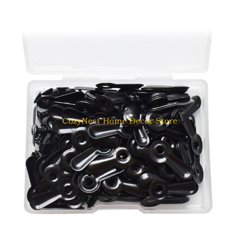 92MF Набор из 100 металлических креплений-вешалок для рам с картинами, крепежные винты для крепления картин