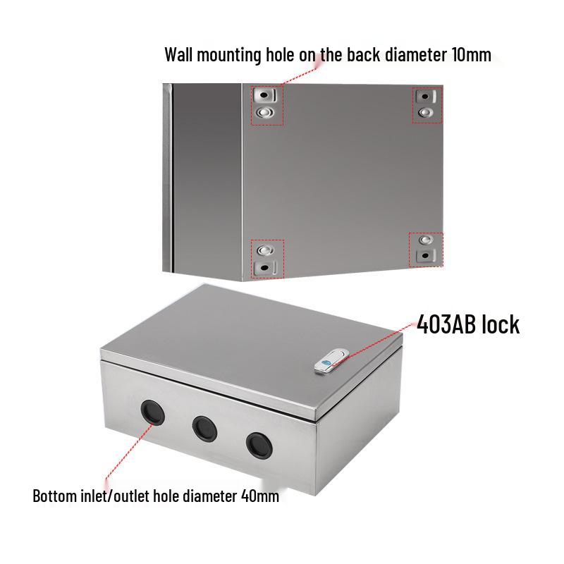 304 Stainless Steel Waterproof Control Box - Horizontal Style Switch Equipment Box