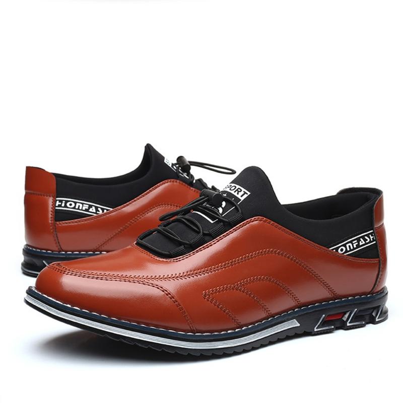 

Мужские туфли на каблуках с резным узором Falt Casual Shoes Man Leather Soft Bottom Boots Men Borgue Shoes Non-Slip Outdoor Light Chaussure Homme 38