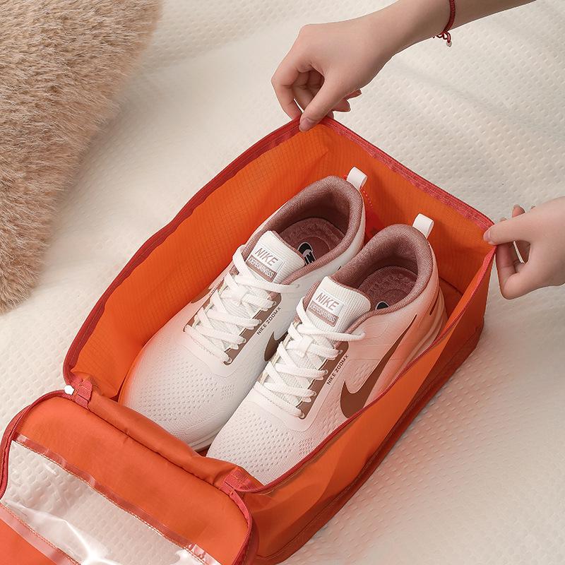 Large Sporty Travel Shoe Organizer Bag with Handheld and Small Shoe Storage Options