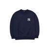 MLB New York Yankees Floral Logo Crewneck Sweatshirt Unisex sweatshirt Navy-Blue 3AMTM0121-50NYS