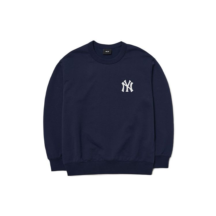 MLB New York Yankees Floral Logo Crewneck Sweatshirt Unisex sweatshirt Navy-Blue 3AMTM0121-50NYS