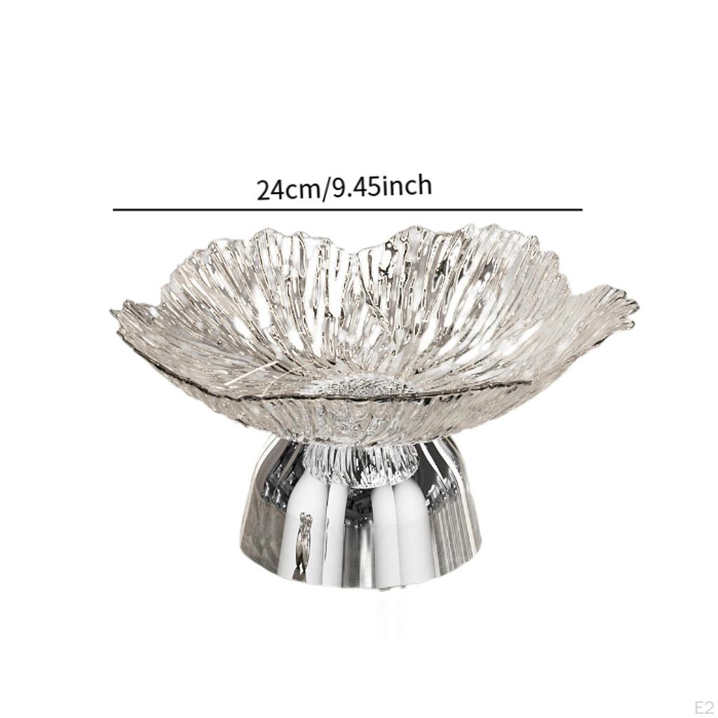 Footed Fruit Bowl Candy Plate Portable Multipurpose Decor Elegant Serving Tray Vegetable Holder for