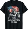 Bigfoot 250th Anniversary American Flag Patriotic 1776 2026 T-Shirt