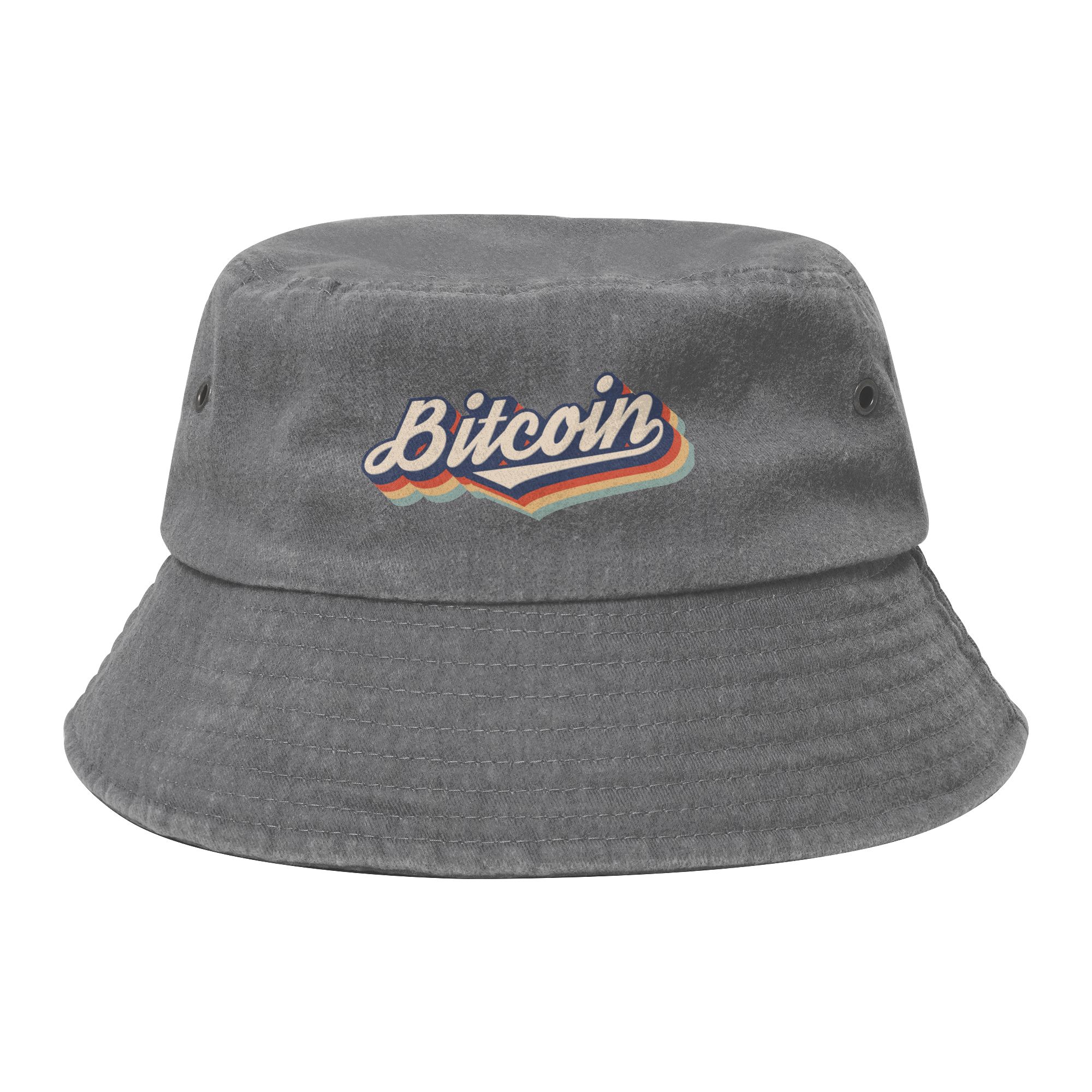 Unique Bitcoin Retro Logo Bucket Hat Women Packable Outdoor Sport BTC Crypto Currency Fishing Hat Beach Hat One Size