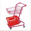 Foldable Double-Layer Metal Shopping Cart