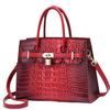 Stylish Large Capacity Crocodile Pattern Tote Handbag For Trendy Everyday Use