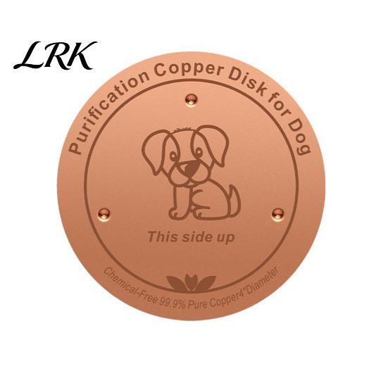 Pet Water Bowl Accessory Copper Disc Purification for Dog, 4-Inch Diameter Pure Disc, Slimy Scale Removal with 3-Point Support Dog Dispenser