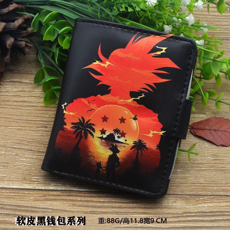 New Hot Anime Dragon Ball Wallet with ID Card Holder Men Women Short Bi-fold PU Coin Purse Pouch Money Clip Wallets Cosplay Gift