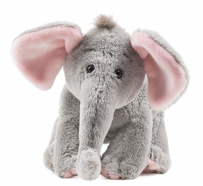 Peluche - BabySugar - 5190 - Élégant Éléphant Rose - Taille XS 13 Cm - Lavable En Machine