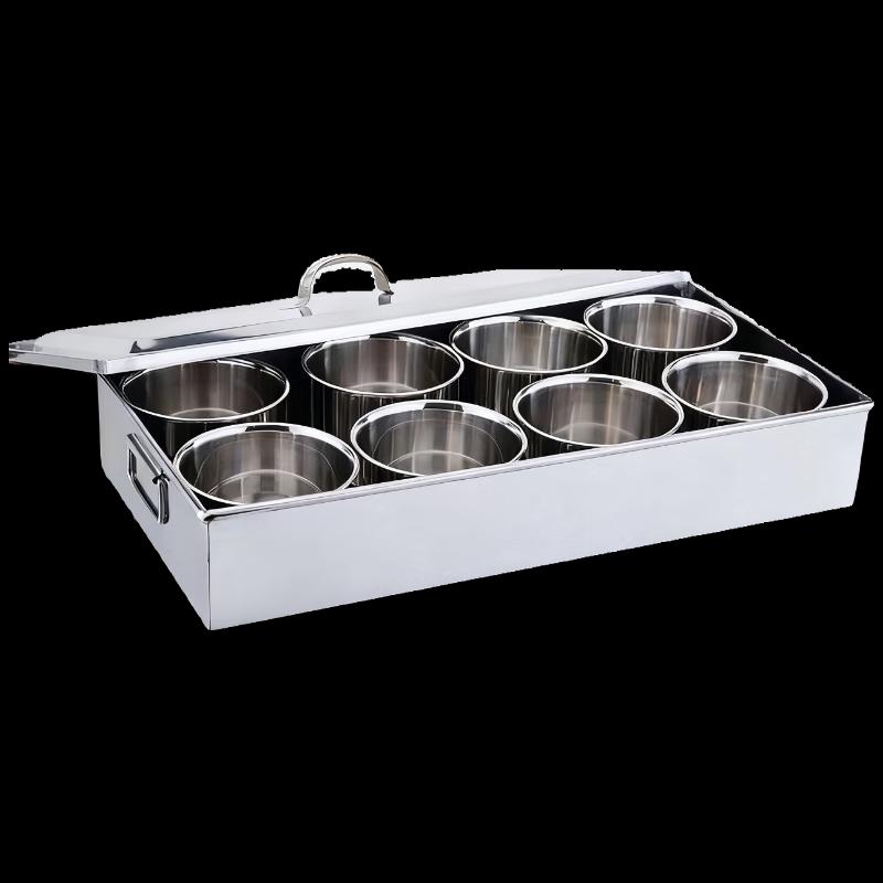 Stainless Steel Condiment & Sampling Box