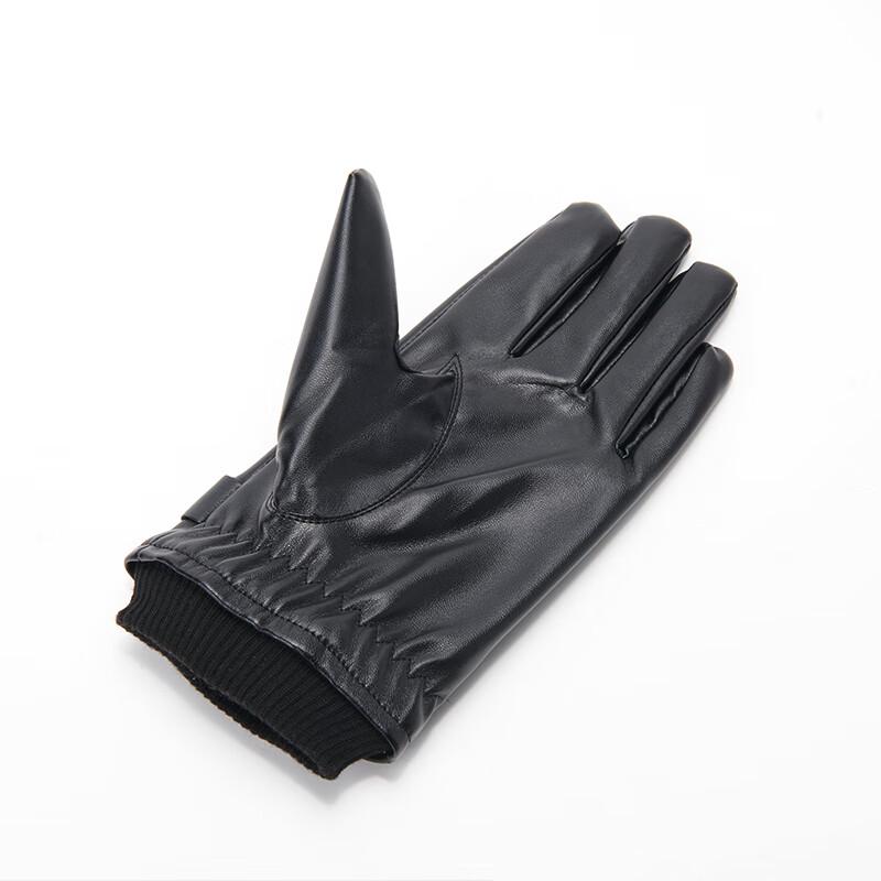 GLO-STORY PU Leather Touchscreen Winter Gloves