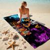 Classic Japanese element cartoon ONE PIECE Monkey D. Luffy beach towel outdoor camping vacation swimming beach towel outdoor absorbent bath towel Y6