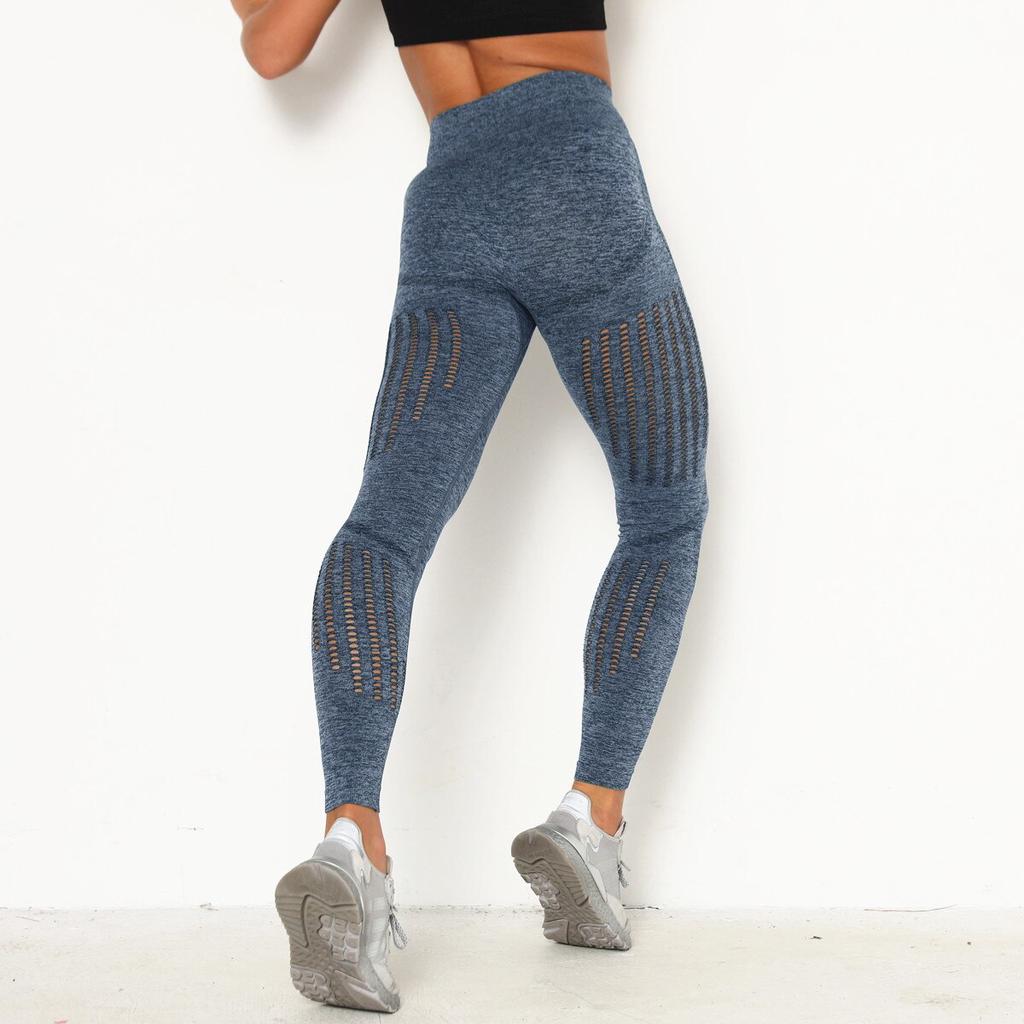 Leggings sexis de cintura alta para mujer, mallas sin costuras, mallas caladas de cintura alta para mujer, mallas de levantamiento de cadera