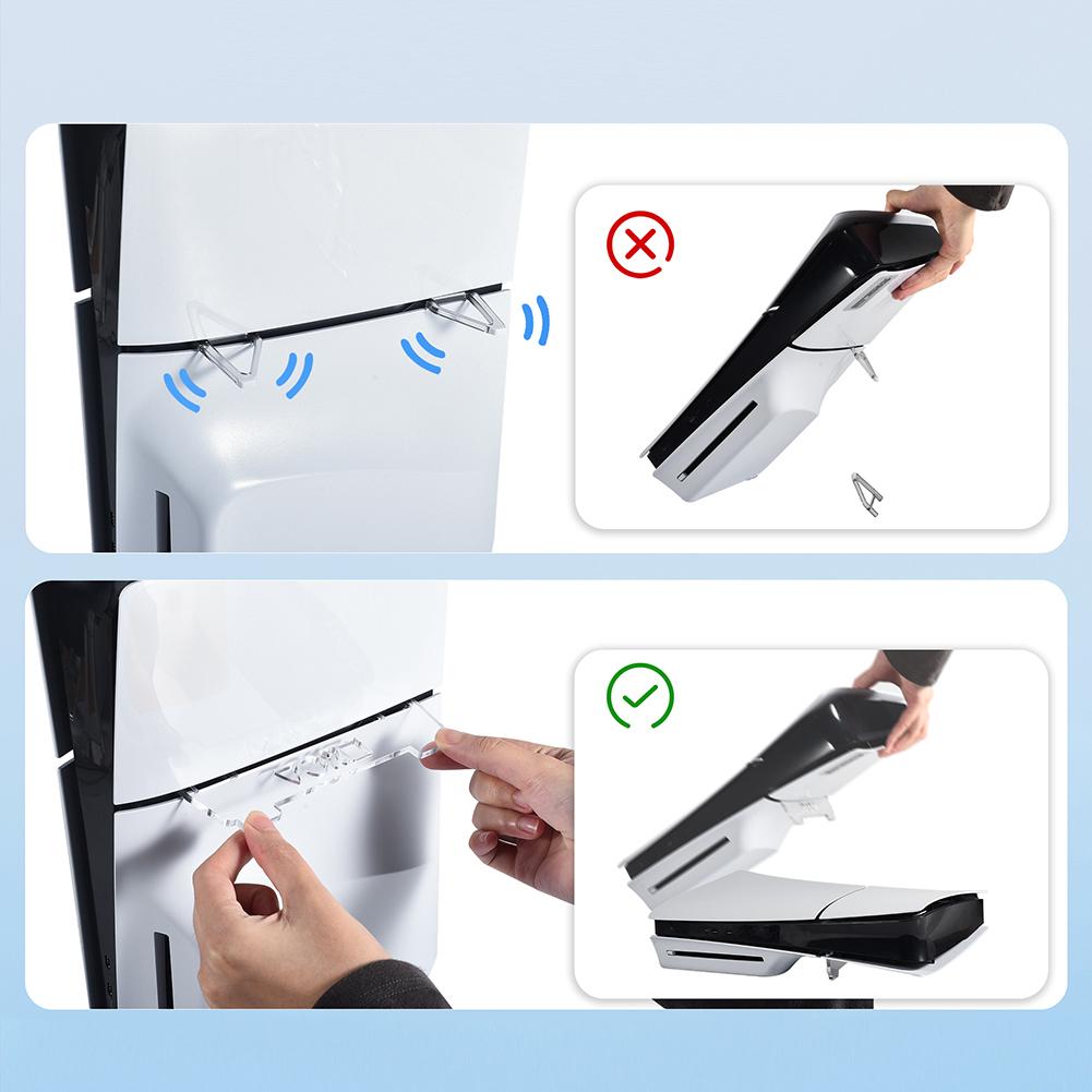 Pentru PS5 Slim Suport de consolă orizontal Suport de depozitare gazdă Suport de bază din acril Stabil transparent pentru Sony Playstation 5 Slim