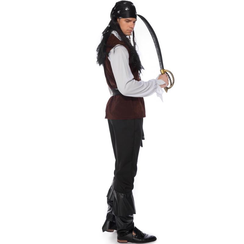 Pirate Adult Men's Suit Halloween Pirate Captain of the Caribbean Suit