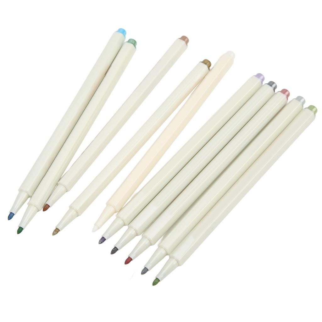 Metallic-Farbstifte 10 Farben Starke Deckkraft Umweltfreundliche Marker zum Malen Scrapbooking DIY-Basteln