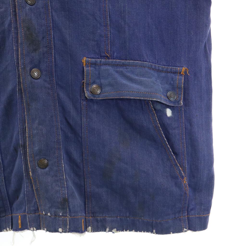 Valley Co 70s 80s vintage Denim Jacket L Navy jeans Men's Used