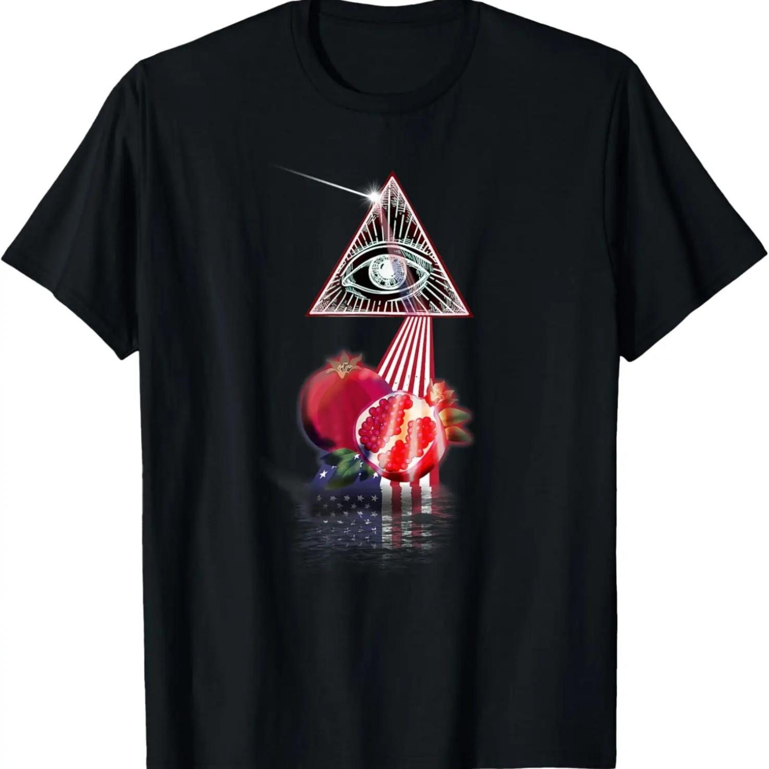 Keep Calm and Eat Pomegranate Healthy Fruit Lover T-Shirt XXXXXL чёрный